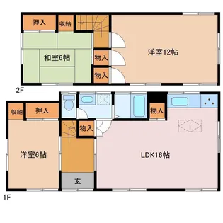 千葉県旭市ニ【一戸建】の間取り