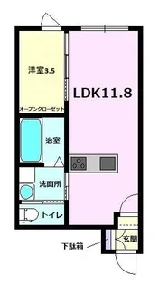 ドルチェ・ヴィータ 牛津C【1階】の間取り