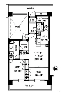 東京都世田谷区弦巻1【マンション】の間取り