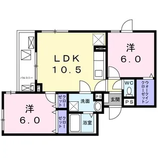 カルム中目黒【4階】の間取り
