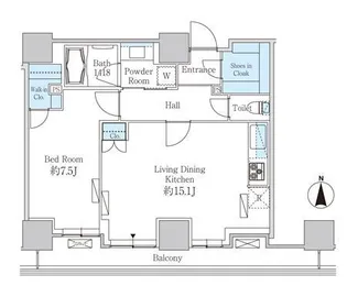 東京都港区芝浦4【マンション】の間取り
