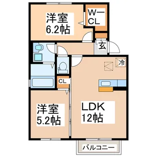 ボナールユート【1階】の間取り