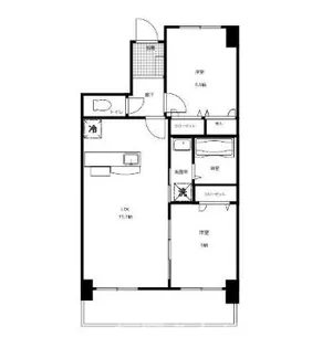 リヴェールコート姪浜【2階】の間取り