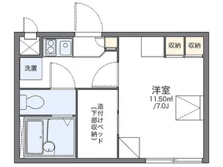 レオパレスアローハイム【2階】の間取り