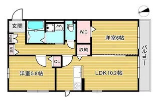 ウィズハイムC【1階】の間取り