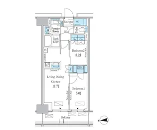 パークアクシス新宿百人町【5階】の間取り