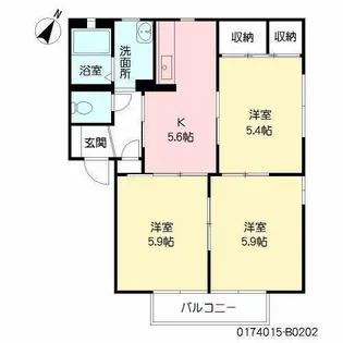 シャーメゾン・K B棟【2階】の間取り