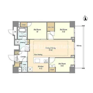 オアーゼ新宿市谷薬王寺【5階】の間取り