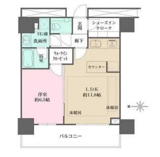 パークハウスワンズタワー東村山【5階】の間取り