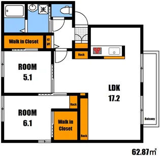 中島レジデンス A棟【2階】の間取り