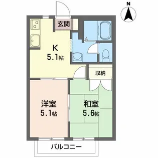グランドールコート一番館【2階】の間取り