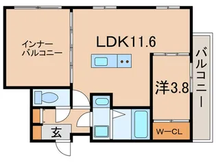 Mica Eleno Kurakuen【3階】の間取り