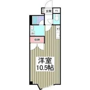 キュウブEX三俣【1階】の間取り