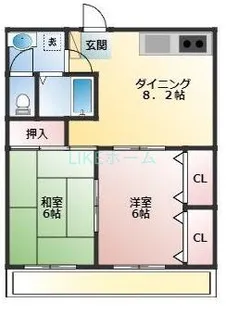 シャトルOMI【4階】の間取り
