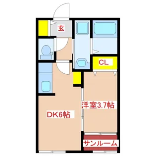 CRESC R-side【1階】の間取り
