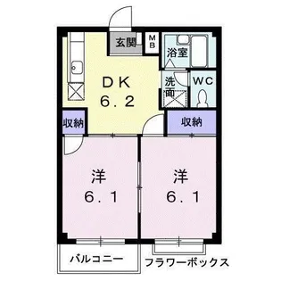 カーサ水海道【2階】の間取り