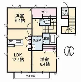 エクラージュ B棟【2階】の間取り
