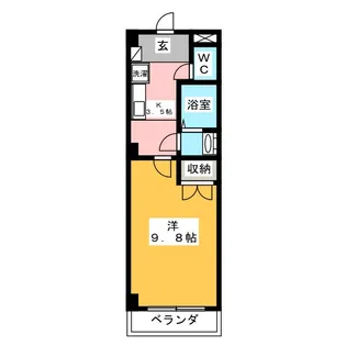 ポレール梅林【4階】の間取り