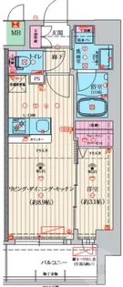 ファーストフィオーレ江坂ガーデン【4階】の間取り