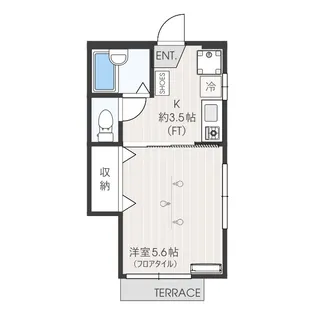 サンフラワーヤワタB棟【1階】の間取り