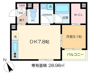 LS Crew J【2階】の間取り