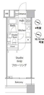 ファーストリアルタワー新宿【7階】の間取り