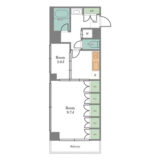ル パサージュ【1階】の間取り