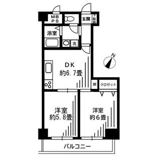 ヴェラハイツ日本橋【5階】の間取り