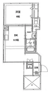 シャトー瑠璃【5階】の間取り