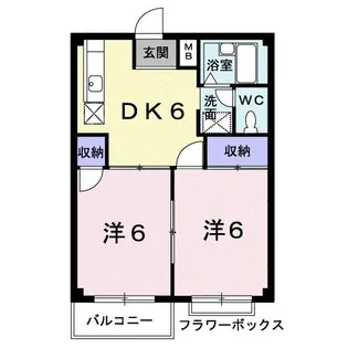 エルディム青柳A【1階】の間取り