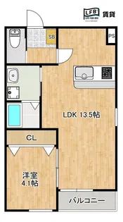 LFB APARTMENT西柳【1階】の間取り