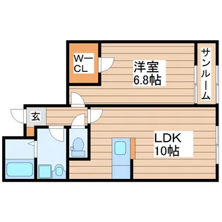 アスイズC【1階】の間取り