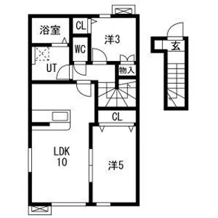 grand parace(グランドパレス)奥州I【2階】の間取り