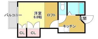 花津留apartment【1階】の間取り
