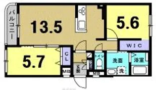 RISHAS(リシャス)【3階】の間取り