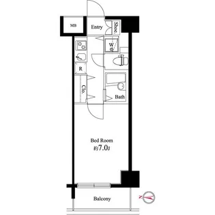 SQUARE潮見(スクエア潮見)【6階】の間取り