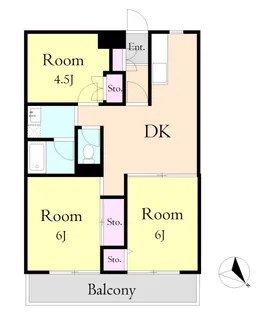 グリーンヒル櫛引【3階】の間取り