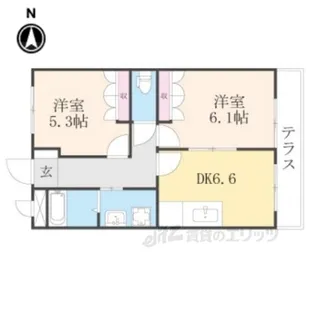 シャルマンコート1番館【1階】の間取り