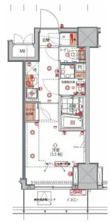 ハーモニーレジデンス横濱関内【8階】の間取り