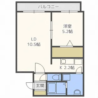 ソワールパルク平岸【4階】の間取り