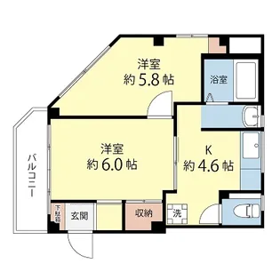 チャールストンビル大森【1階】の間取り