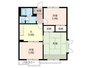 ファミールキャッスル B【2階】の間取り
