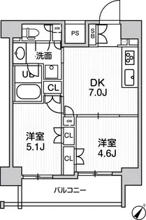 JMFレジデンス北品川【10階】の間取り