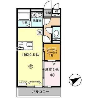 セジュール東阿保 A棟【3階】の間取り