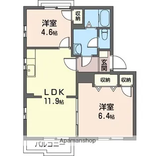 グリーンハイツ蔵波A【1階】の間取り