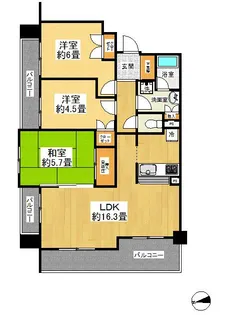 サンヴェール戸塚【3階】の間取り