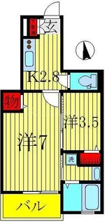 シャン・ド・フルール【1階】の間取り
