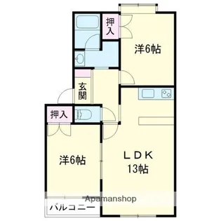 ボヌールナン【2階】の間取り