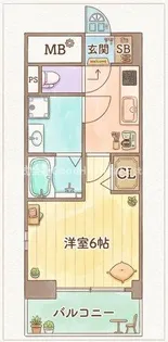 エスリードレジデンス新大阪プライム【13階】の間取り