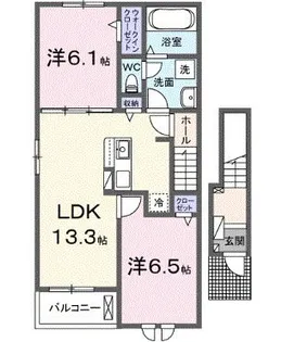 カペラ コート【2階】の間取り